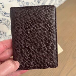 Louis Vuitton Burgundy Taiga Leather Wallet